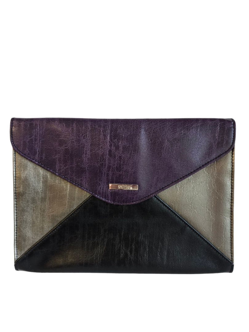 Load image into Gallery viewer, Kenneth Cole Vintage Leather Envelope Clutch Purse
