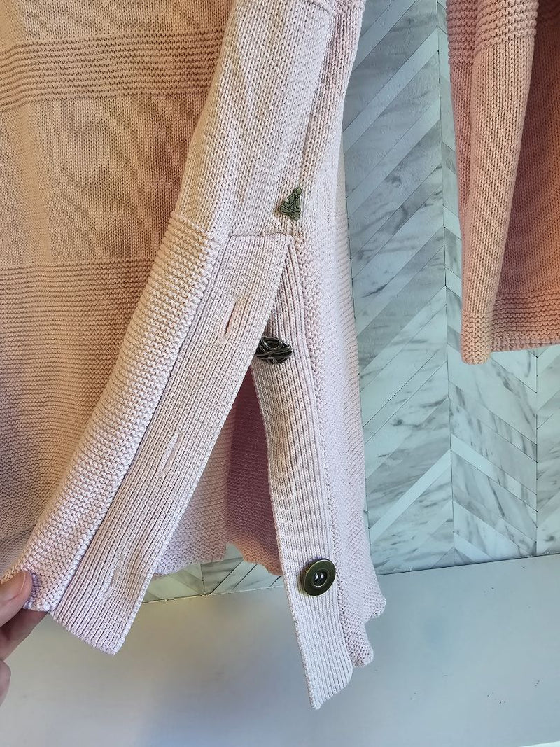 Load image into Gallery viewer, Neon Buddha 100% Cotton Pink Knit Long Sweater
