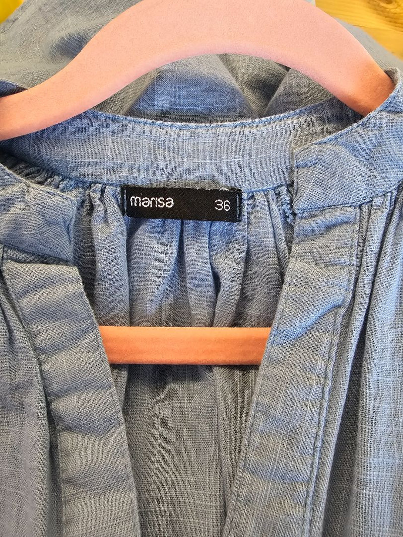 Load image into Gallery viewer, Marisa Cotton Button Up V-Neck,
