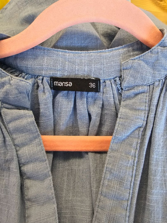 Marisa Cotton Button Up V-Neck,