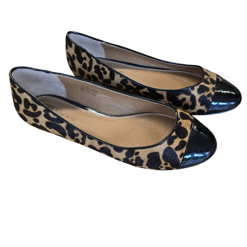 Load image into Gallery viewer, Kelsi Dagger Leather Cheetah Flats, 9
