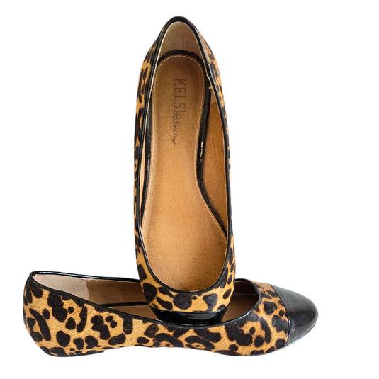 Kelsi Dagger Leather Cheetah Flats, 9