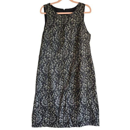 Lace Patterned Tank Sleeve Dress, 16