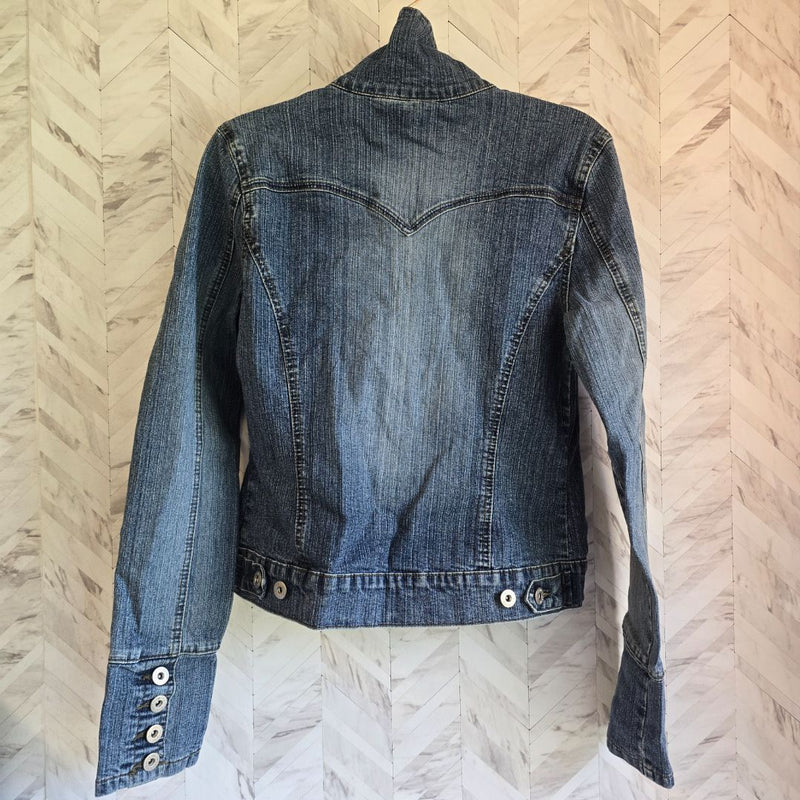 Load image into Gallery viewer, Dynamite High Collar Denim Jean Jacket, Medium
