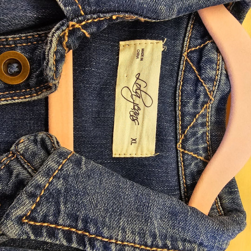 Load image into Gallery viewer, Lola Jeans Denim Jean Dress Pockets/Long Sleeves, XL
