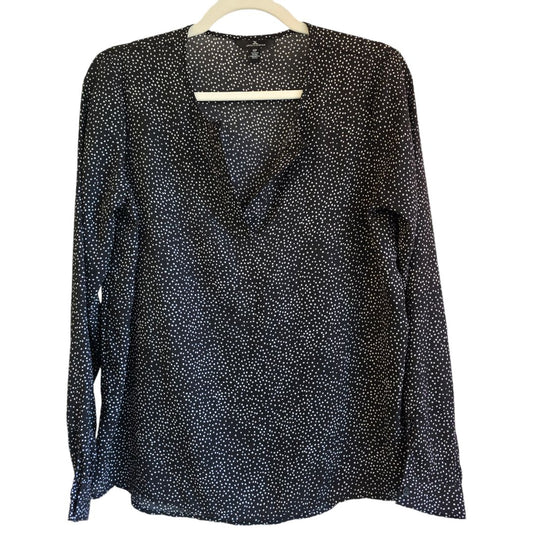 Jules & Leopold V-Neck Dottie Blouse, Small