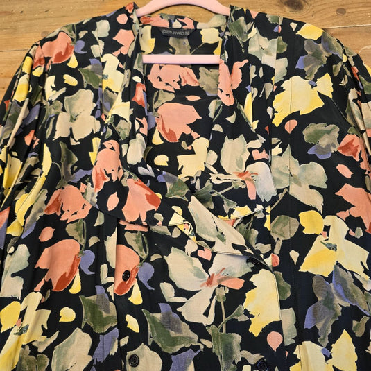 Joseph Janard Vintage Shawl Collar Blouse