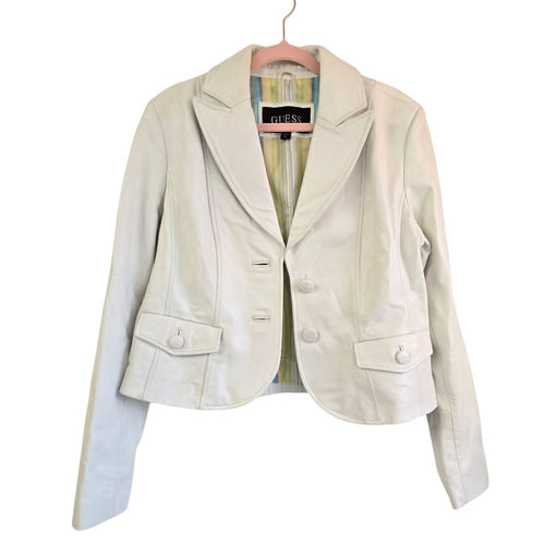 Guess Vtg Leather Blazer, Large