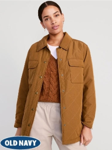 NEW* Quilted Utility Shacket, Large
