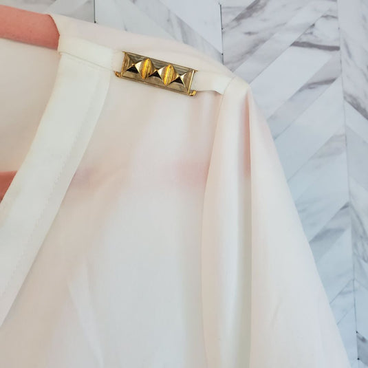Zara Sheer White Blouse, Sz XS