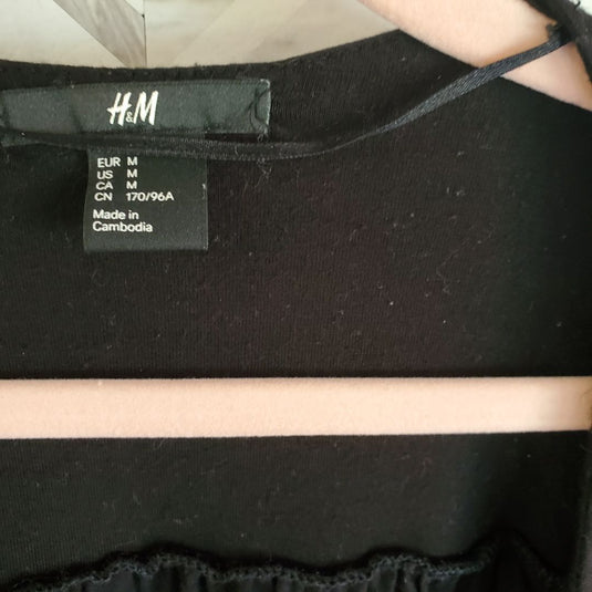 H&M Black Open Sweater, Medium