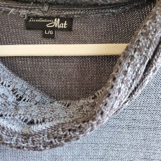 Les Collection Cowl Neck Blue, Large