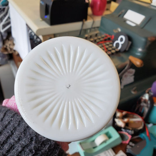 Hoosier Starburst Milk Glass