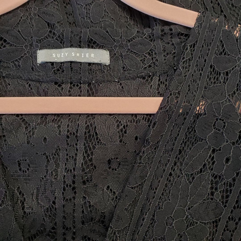 Load image into Gallery viewer, Suzy Shier Gorgeous Black Lace Dress, Medium
