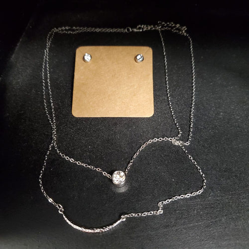 Double Necklace & Earring set