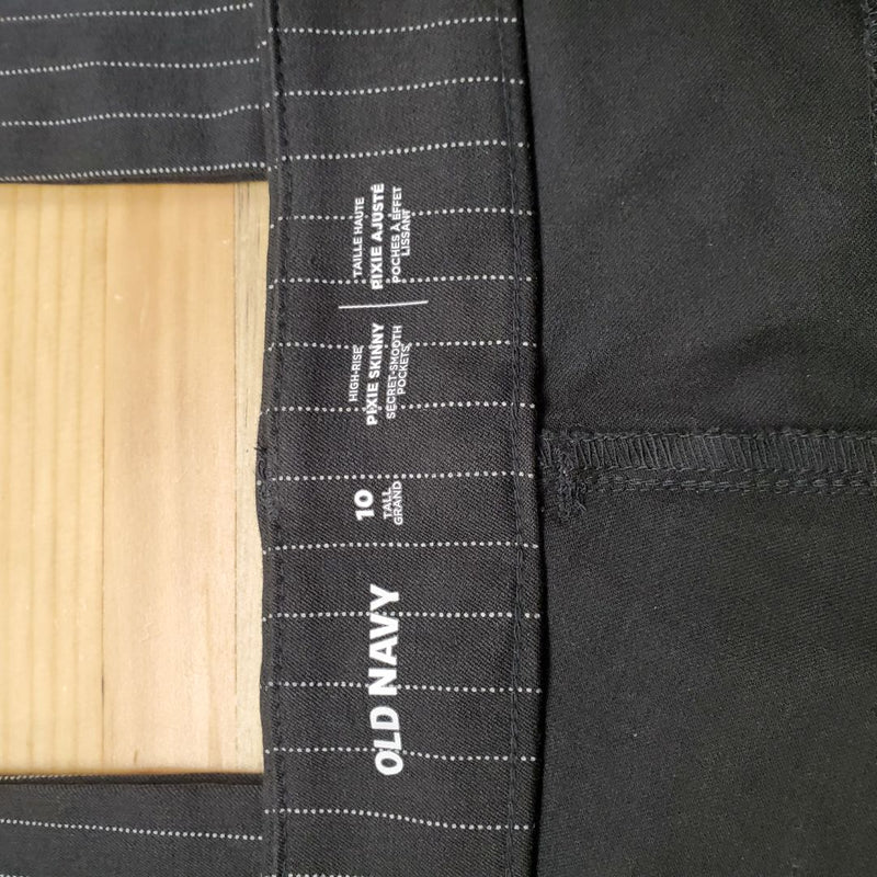 Load image into Gallery viewer, Old Navy Pinstripe High Rise Pixie, 10
