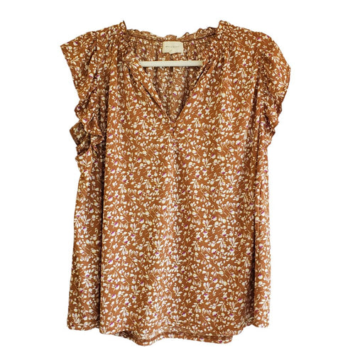 Anthropologie Melloday flutter sleeve, sz Large