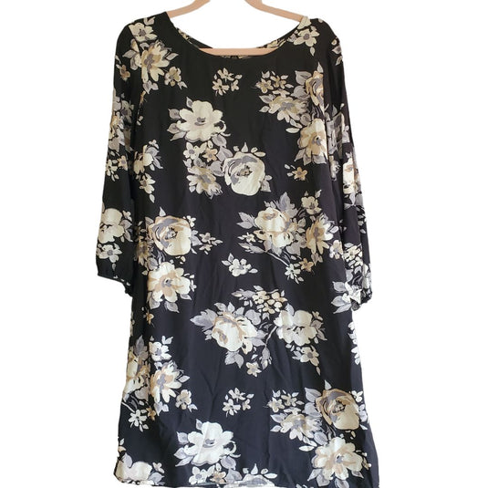 Old Navy Floral Shift Long Sleeve, Medium