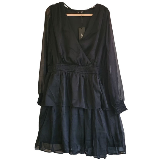 Vero Moda NEW Kaya Tiered, Sheer Sleeve Dress, 14