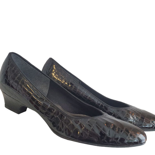 Naturalizer Patent Croc Heels, 8.5