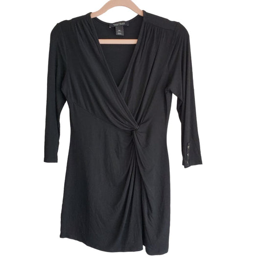 White House Black Market Stretch Faux Wrap Dress, XS