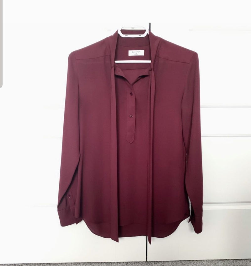 Load image into Gallery viewer, Aritzia Babaton Piero Bow Blouse, XS
