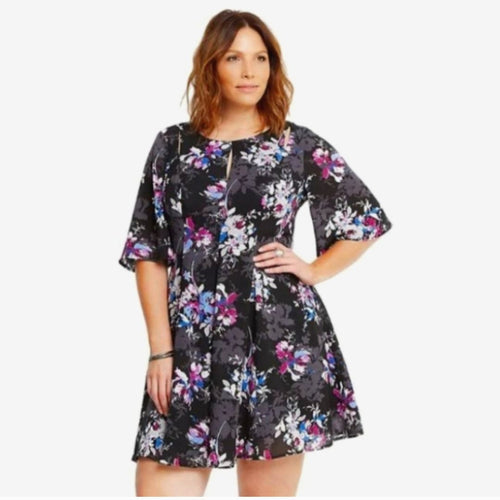 Torrid Fit & Flare Floral Dress, 16