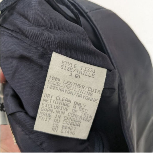 Margaret Godfrey Vintage Leather Navy Miniskirt, 8