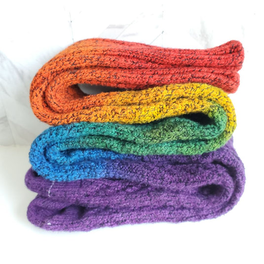 Peony and Moss *NEW Rainbow Thigh High Socks, Long Rainbow