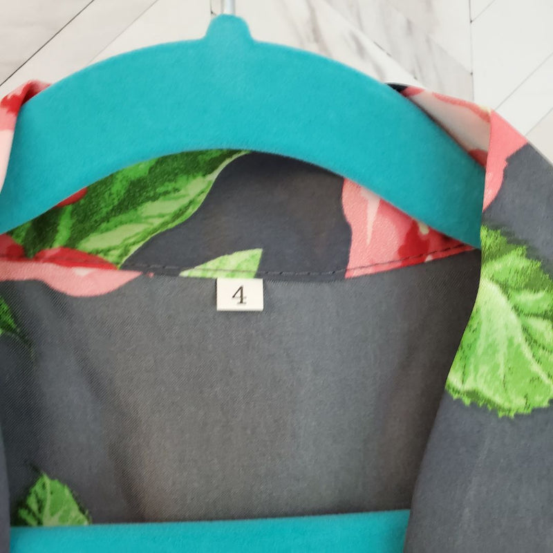 Load image into Gallery viewer, *NEW Slate Satin Robe, Youth sz 4

