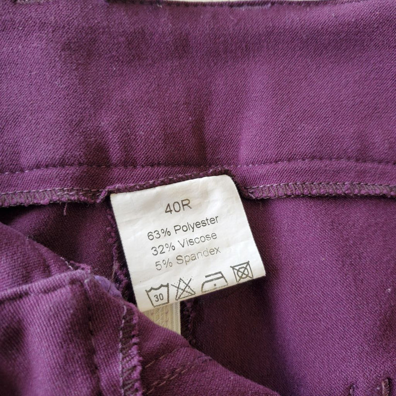 Load image into Gallery viewer, Piper by Smartpak Knee Patch Front Zip, Sz 40 Plum

