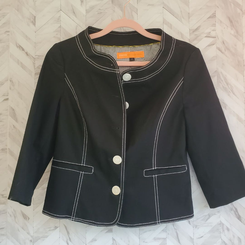 Load image into Gallery viewer, Black French Cut Lined Blazer Blazers, Light Jackets, Sz 4
