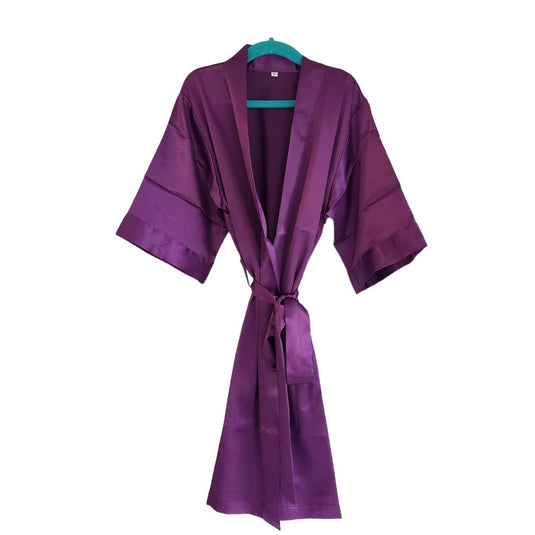 *NEW Purple Satin Robe, Youth sz 8