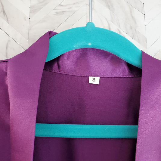 *NEW Purple Satin Robe, Youth sz 8