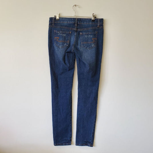 Ardene Distressed Jeans, Sz 7 Blue