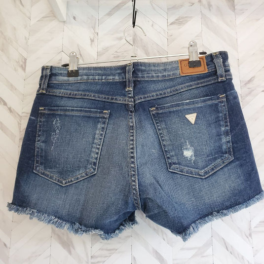 Guess *NEW Denim Cut Offs, Sz 28