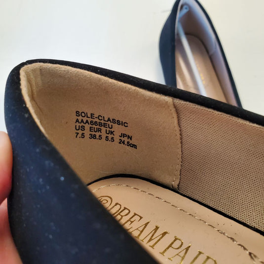Dream Pairs *NEW Black Ballet Flat, Sz 7.5