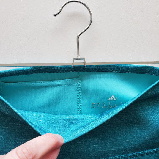 Adidas Cropped Climatewear Legging, sz Small Blue