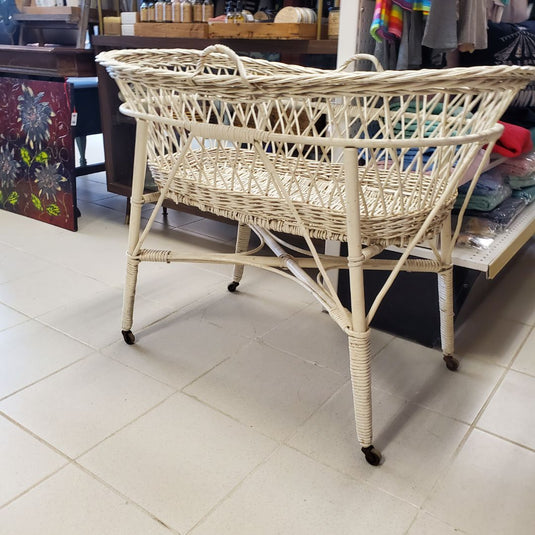 Antique Wicker Bassinet Valley Girls ca