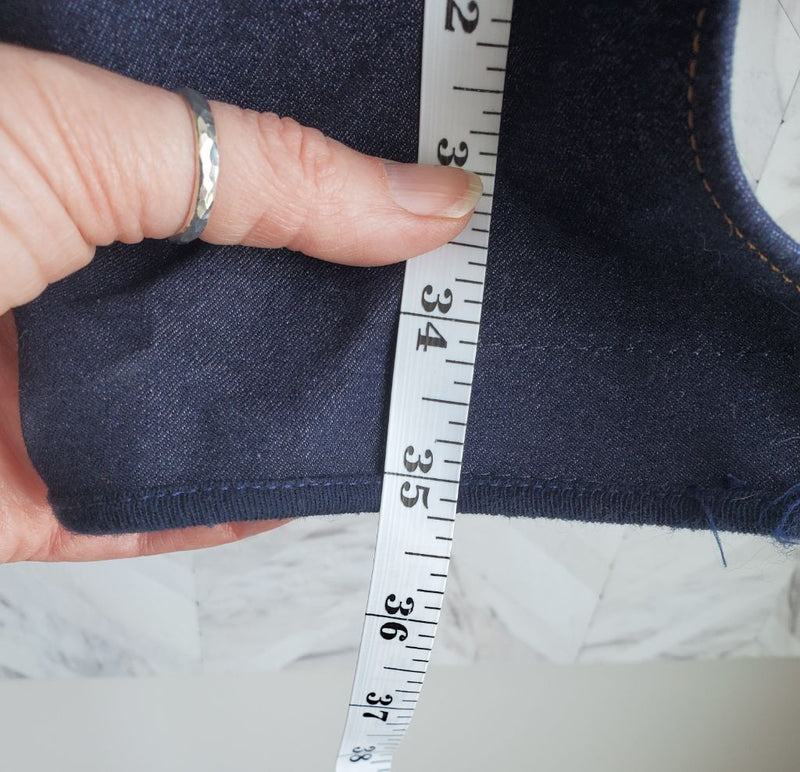 Load image into Gallery viewer, Tuscany Equigear Equestrian Knee Patch Breech, 32 Blue Denim
