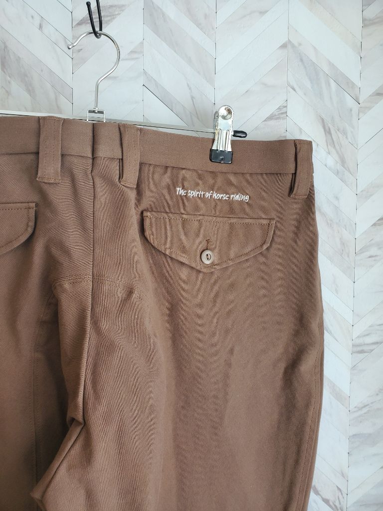 Load image into Gallery viewer, GPA Double Clear Knee Patch Breech, 34R Brown
