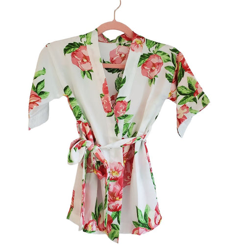 *NEW White Satin Robe, Youth sz 4