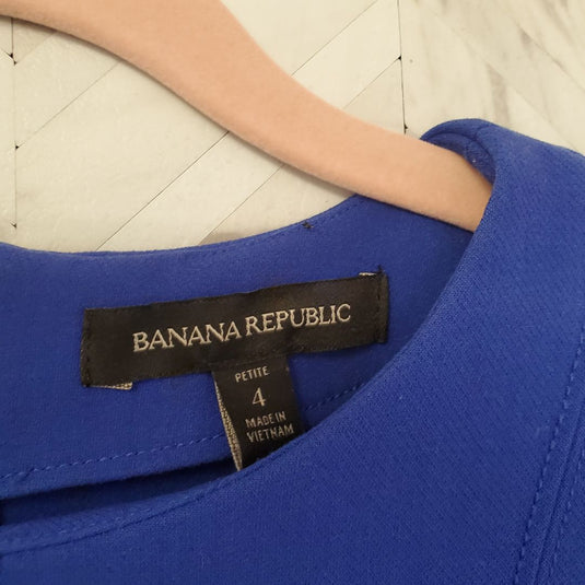 Banana Republic Royal Blue Classic Fit & Flare, Sz 4