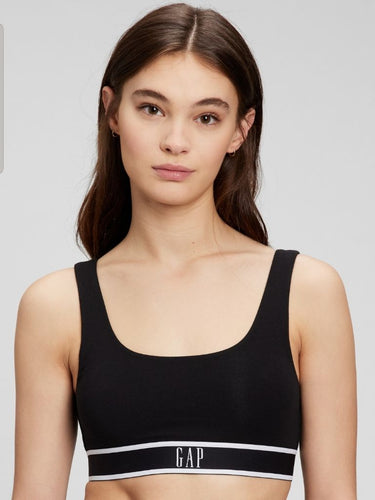 Gap *NEW Stretch Cotton Bralette, Sz XS Black